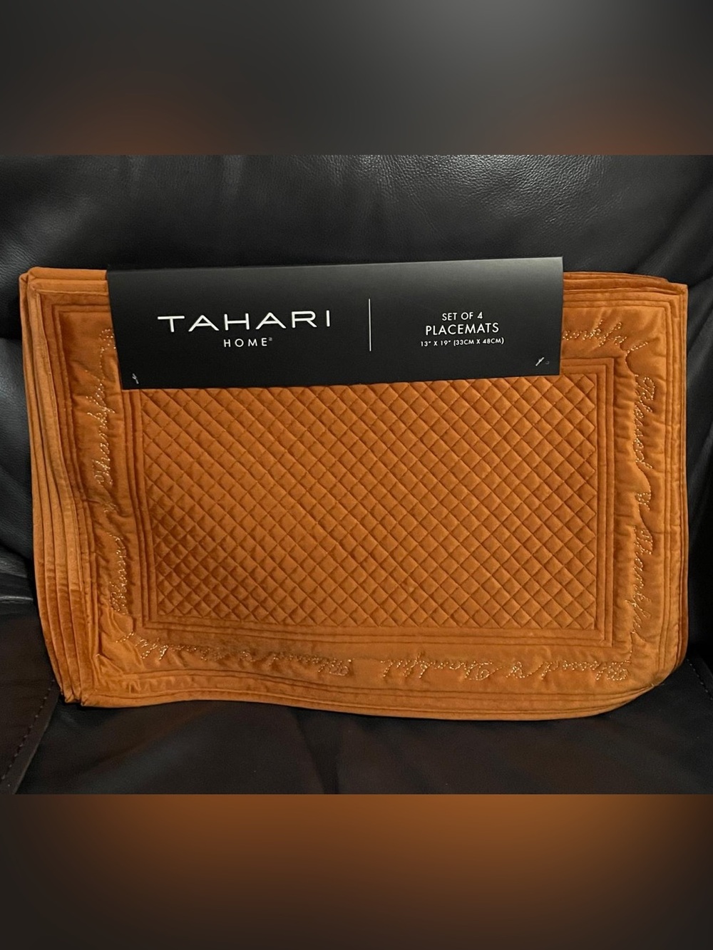 Thanksgiving Tahari Blessed and Thankful Placemats, Set of 4